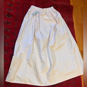 NWT Son Trava %100 cotton Striped Cream Skirt